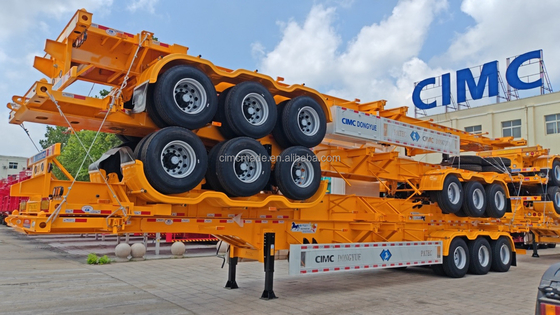 CIMC 2 Άξονας 3 Άξονας 20FT 40ft Σκελετικό δοχείο Σκελετικό ρυμουλκούμενο Τάξι Ημιρυμουλκούμενο