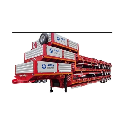 Ηλεκτροφορέζα KTL Powder Coating 100T χαμηλό κρεβάτι ημισυρτηγάκι για μεταφορά με εκσκαφέα