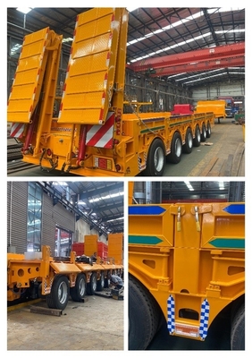 CIMC 6 άξονων 60 T 80 120 τόνων ημιπροσελήντη χαμηλής επιφάνειας