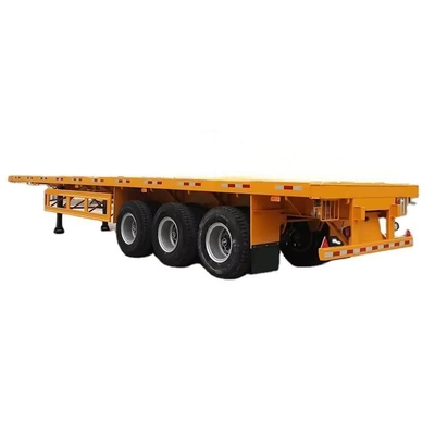 Προσαρμοσμένο 1240*2480*1600mm 3 άξονες 60T μεταφέρουν 20ft\40ft κοντέινερ σάκο τσιμέντο και το άλλο είδος χύδην φορτίου Flatbed Trailer
