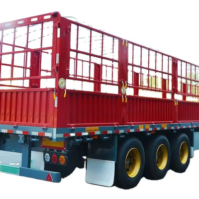 CIMC 12400*2500*2000mm Βάρος 7T 12.4M 3 Άξονας 10pcs φύλλο ελατήριο 19T μονοδρόμος δράσης 40T ωφέλιμο φορτίο