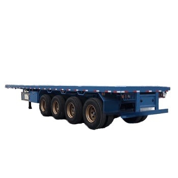 CIMC 4 άξονες Πολυλειτουργικό Flatbed Trailer το τελευταίο σχεδιασμό με κλειδαριά για τη μεταφορά φορτίου