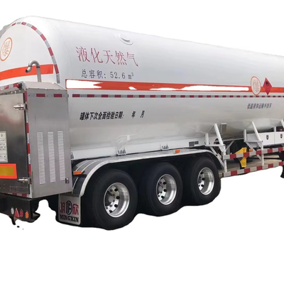 CIMC S30408 Q345R 3 Άξονες 13200*2540*4000mm συνολική χωρητικότητα 52,6cbms εναέρια ανάρτηση Yosts προσγειωτικό πόδι 50# ελκυστική πίδα LNG Tanker