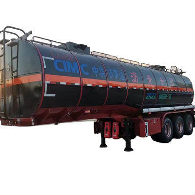 CIMC φθηνό 3 άξονες χάλυβα άνθρακα 40KL 36cbms πεζοδρόμιο πετρέλαιο άσφαλτος άσφαλτος φοινικέλαιο καύσιμα μεταφορά δεξαμενόπλοιου φορτηγό ημιρυμουλκούμενο