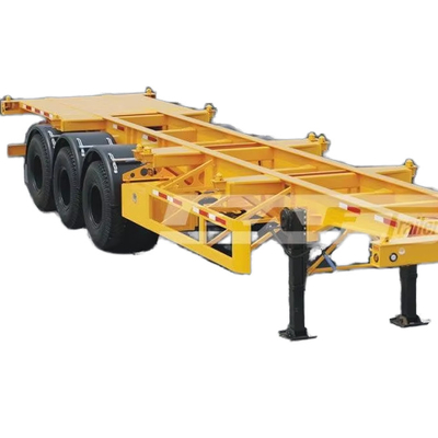 CIMC 2/3 Άξονες 12 Μονάδες Ελαστικά 12400*2480*1560mm Μηχανική ανάρτηση 60T ωφέλιμο φορτίο Σκελετός ημιπροσελήντη