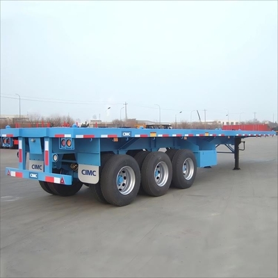 40ft Shipping Container 3 άξονες 60 τόνους Heavy-Duty Transport Flatbed Semi-Trailer