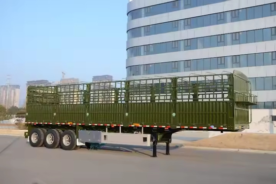 12400*2500*2000mm Βάρος 7T 3 Άξονας 10pcs Φελλός Άνοιγμα 40T Πληροφοριακό φορτίο Πίεση Semi Trailers