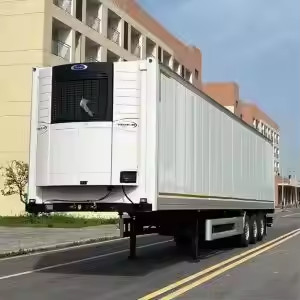 CIMC 3 Άξονας 40ft 20ft Carbon Stainless Steel Isolation Foam Inner Frozen Refrigerated Box Trailer
