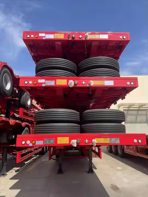 CIMC 40/ 45ft 2 άξονας χάλυβα συγκολλημένη διαμήκη δομή επεκτάσιμη επιφανειακό ρυμουλκούμενο