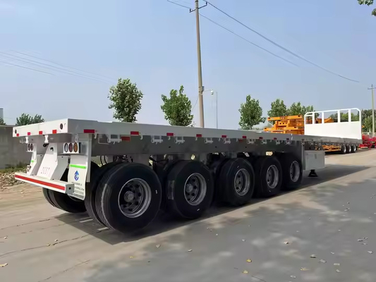 CIMC 5 Άξονες 40ft Επεκτάσιμη Έκταση Φορτίο Flatbed Deck Truck Τρακτέρ Ημιπροκατασκευή