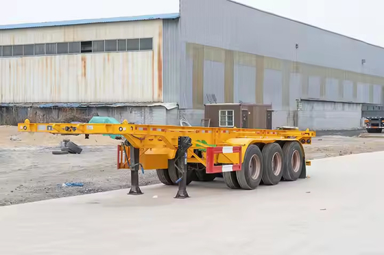 CIMC 50ton 60ton Heavy Duty Hydraulic Gooseneck Semi-Trailer Truck Αλουμινίου Flatbed Axle Trailer Οδηγός οδήγησης