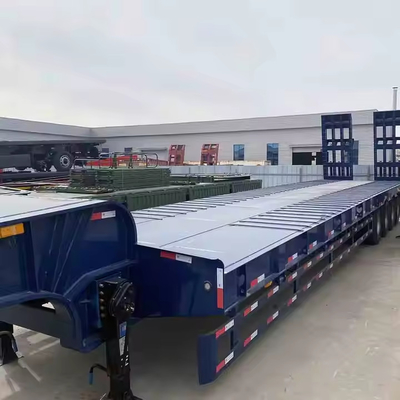 60 τόνων Υδραυλικός Επεκτάσιμος Lowboy Loader Low Bed Truck Semi Trailer 2-3 Axle Cargo & Utility Trailers