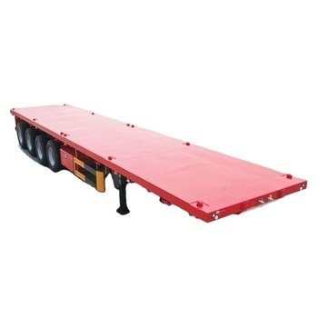 2 / 3 Άξονας 20 40FT 50 Ton Flatbed Trailer Φθηνό Flatbed Container Μεταφορά Semi Trailers Υψηλής ποιότητας Flatbed Trailer