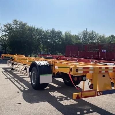 Υλικό χάλυβα 1/2 Άξονες 20ft 40ft 45ft Container Transport Steel Skeleton Semi Trailer