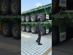 Προσαρμοσμένο 3 άξονες 60T μεταφορά 20ft\40ft κοντέινερ σακούλα τσιμέντο χύδην φορτίου flatbed ρυμουλκούμενο